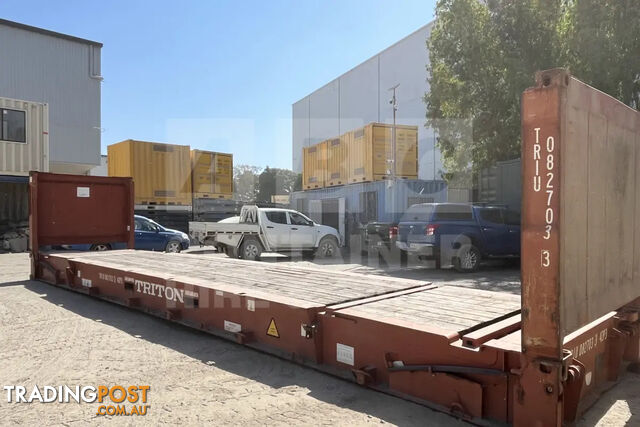 40' FLAT RACK SHIPPING CONTAINER (WITH COLLAPSIBLE ENDS) - photo 1 of 12