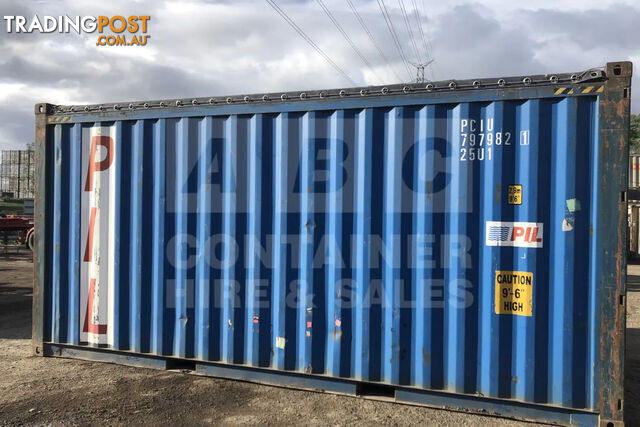 20' HIGH CUBE OPEN TOP SHIPPING CONTAINER (TARP AND BOWS)