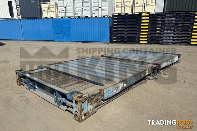 20' FLAT RACK SHIPPING CONTAINER (WITH COLLAPSIBLE ENDS) - in Brisbane