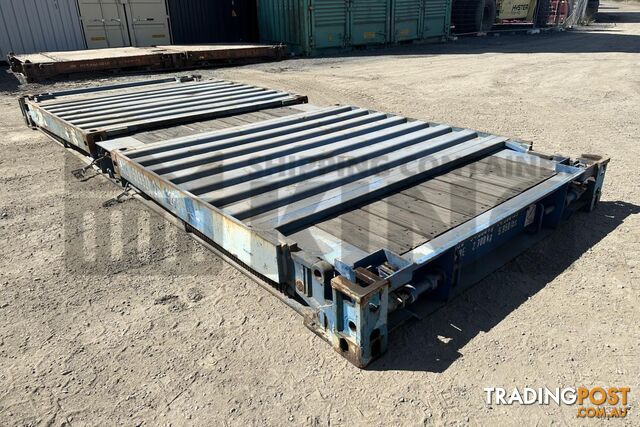 20' FLAT RACK SHIPPING CONTAINER (WITH COLLAPSIBLE ENDS) - in Brisbane