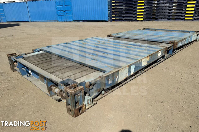 20' FLAT RACK SHIPPING CONTAINER (WITH COLLAPSIBLE ENDS) - photo 3 of 14