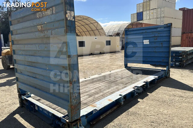 20' FLAT RACK SHIPPING CONTAINER (WITH COLLAPSIBLE ENDS) - photo 4 of 14