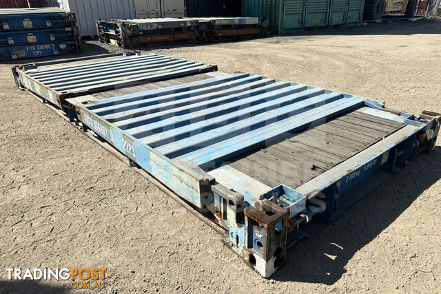 20' FLAT RACK SHIPPING CONTAINER (WITH COLLAPSIBLE ENDS) - photo 2 of 14