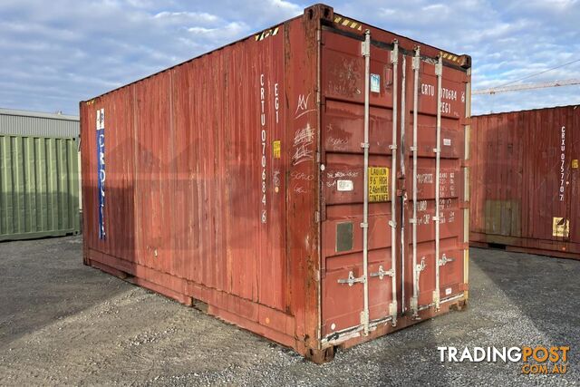 20' HIGH CUBE BULKER SHIPPING CONTAINER (TIMER FLOOR WITH NO ROOF HATCHES, 2 PALLETS WIDE) - in Cairns