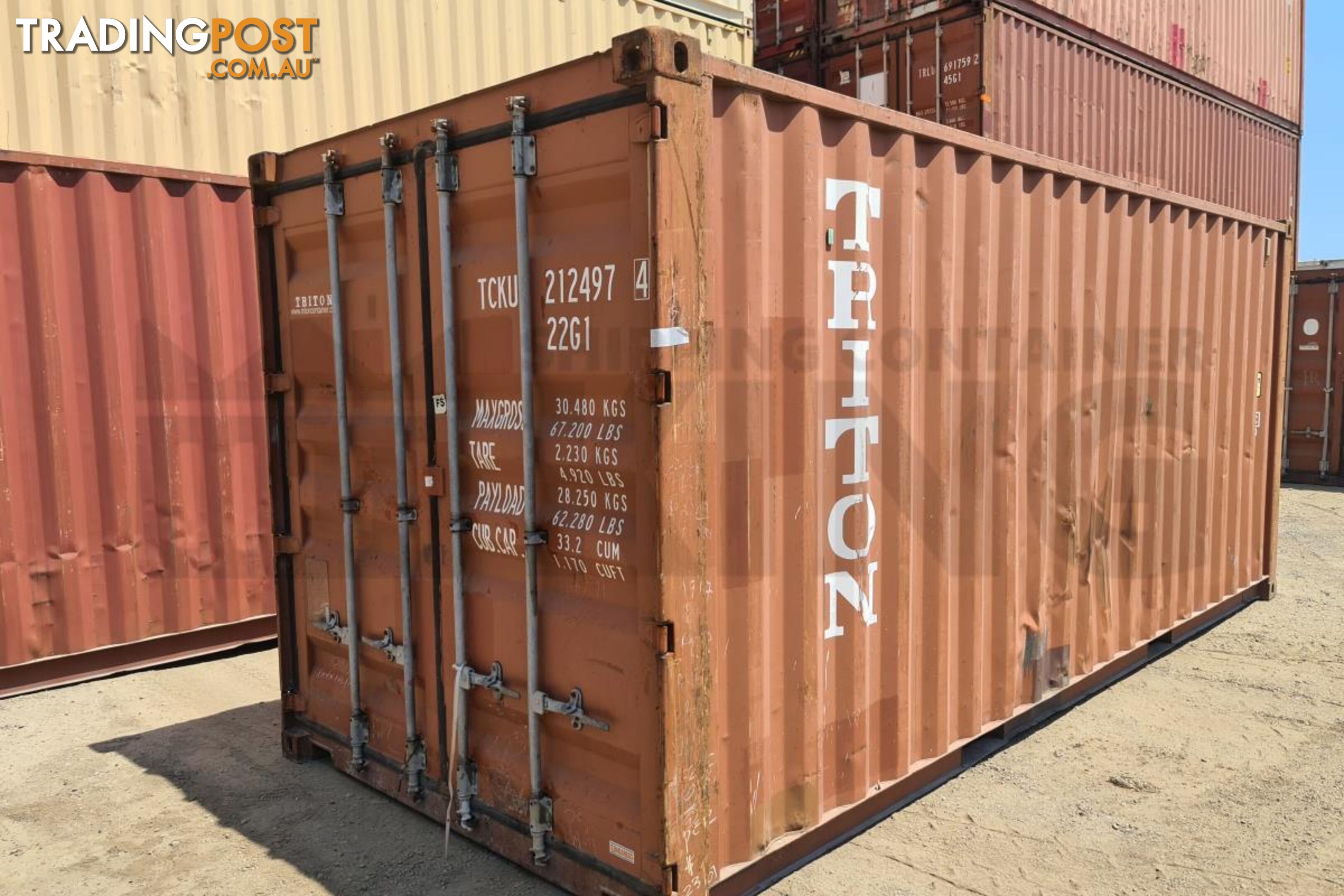 20' STANDARD HEIGHT SHIPPING CONTAINER - in Brisbane