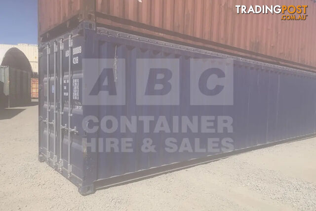 40' STANDARD HEIGHT OPEN TOP SHIPPING CONTAINER (TARP AND BOWS, TIMBER FLOOR)