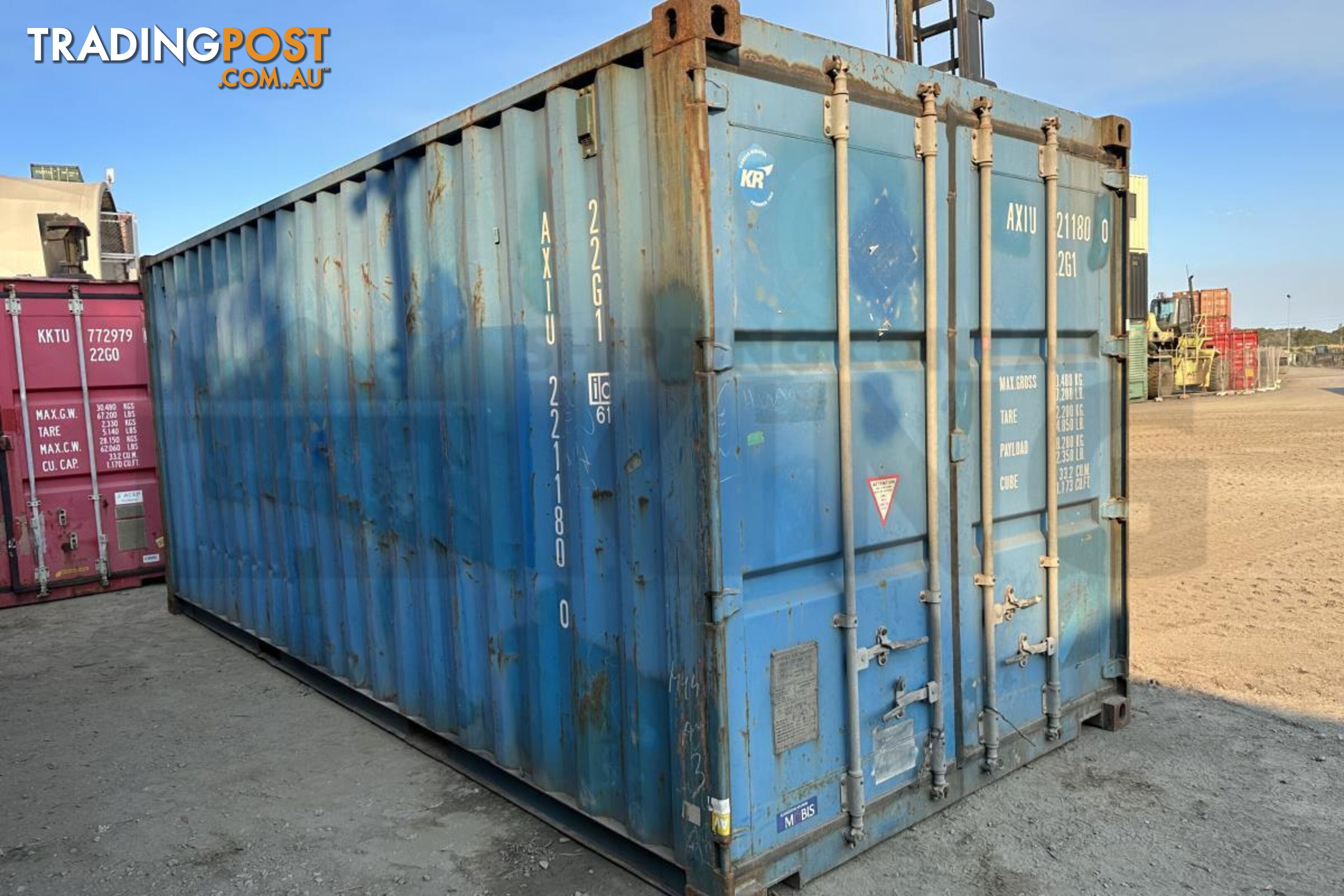 20' STANDARD HEIGHT SHIPPING CONTAINER - in Toowoomba