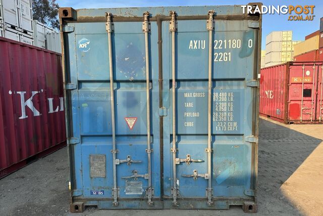 20' STANDARD HEIGHT SHIPPING CONTAINER - in Toowoomba