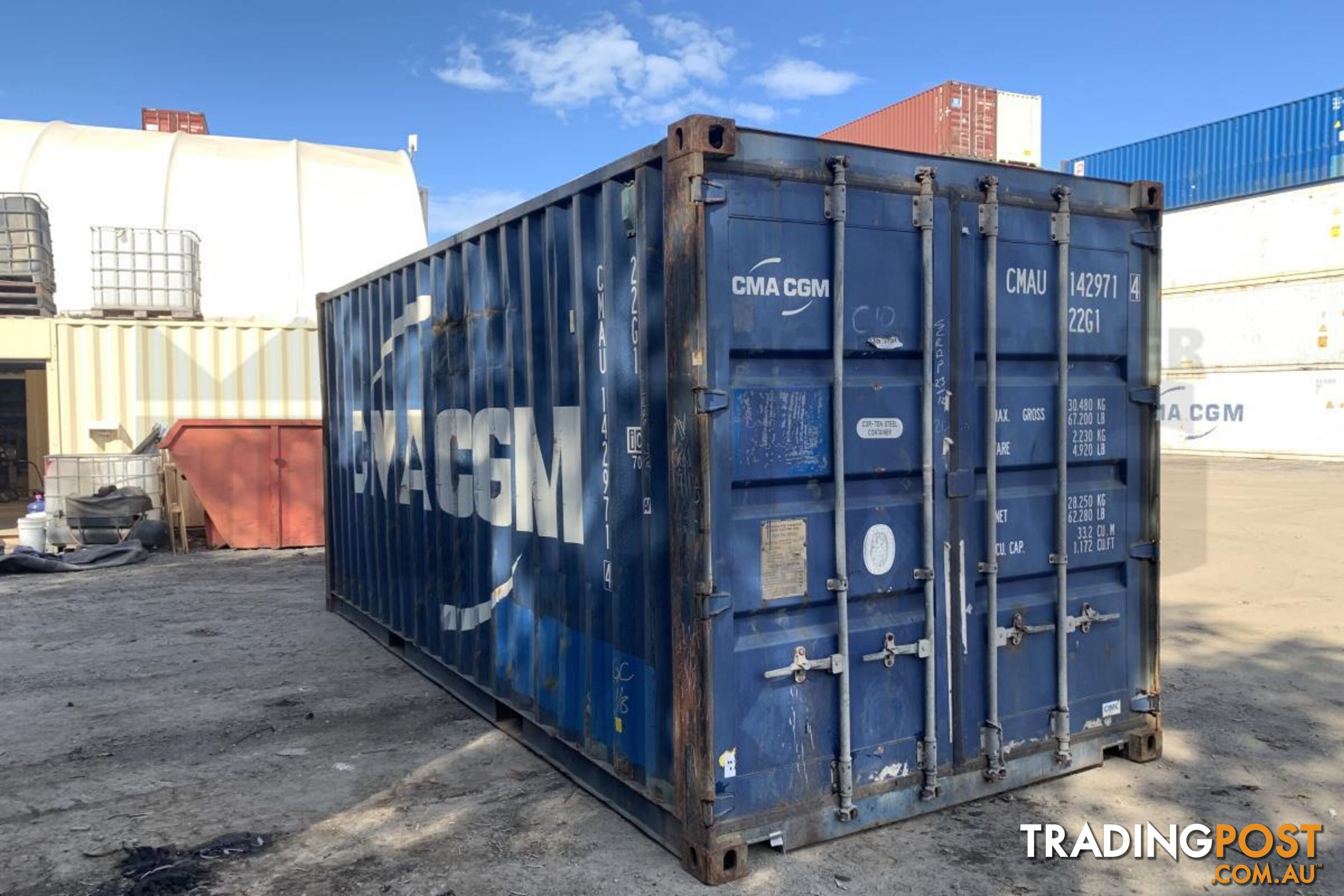 20' STANDARD HEIGHT SHIPPING CONTAINER - in Cairns