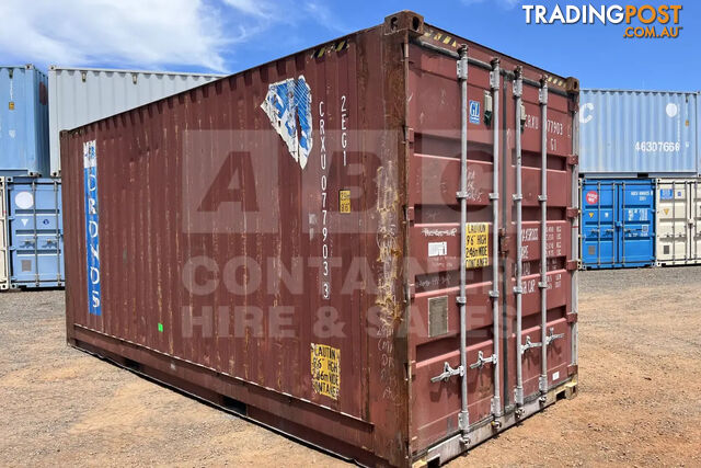 20' HIGH CUBE BULKER SHIPPING CONTAINER (TIMER FLOOR WITH NO ROOF HATCHES, 2...