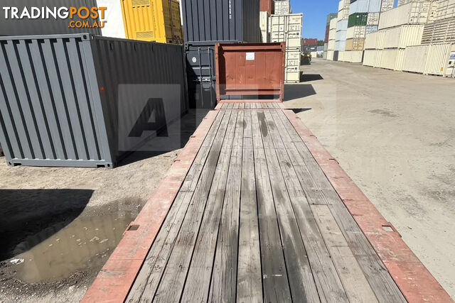 40' FLAT RACK SHIPPING CONTAINER (WITH COLLAPSIBLE ENDS)