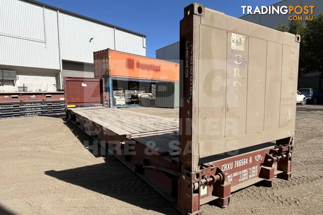 40' FLAT RACK SHIPPING CONTAINER (WITH COLLAPSIBLE ENDS) - in Brisbane - photo 5 of 22