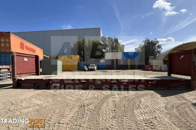40' FLAT RACK SHIPPING CONTAINER (WITH COLLAPSIBLE ENDS) - in Brisbane - photo 4 of 22
