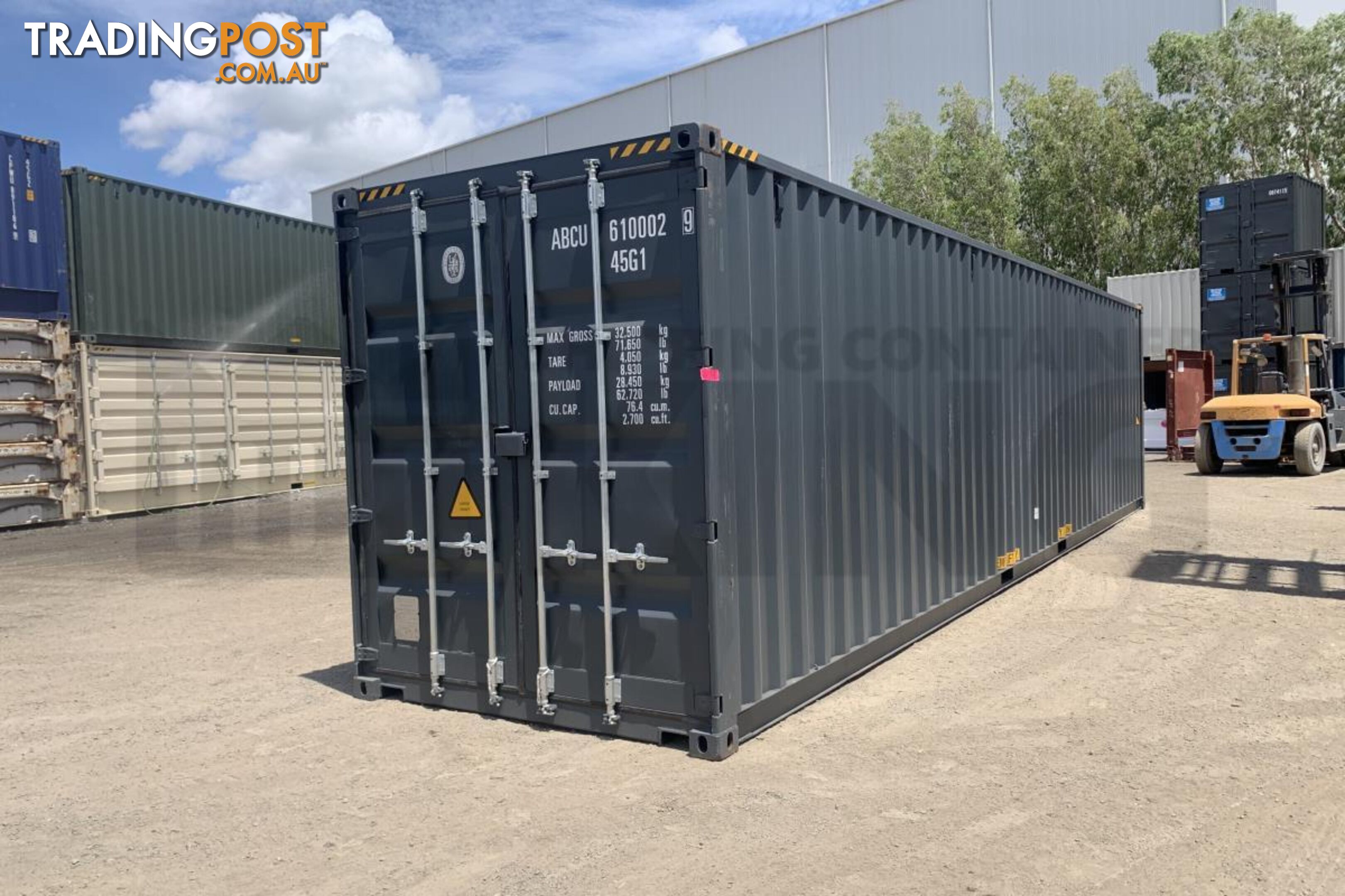 40' HIGH CUBE SHIPPING CONTAINER (STEEL FLOOR) - in Brisbane