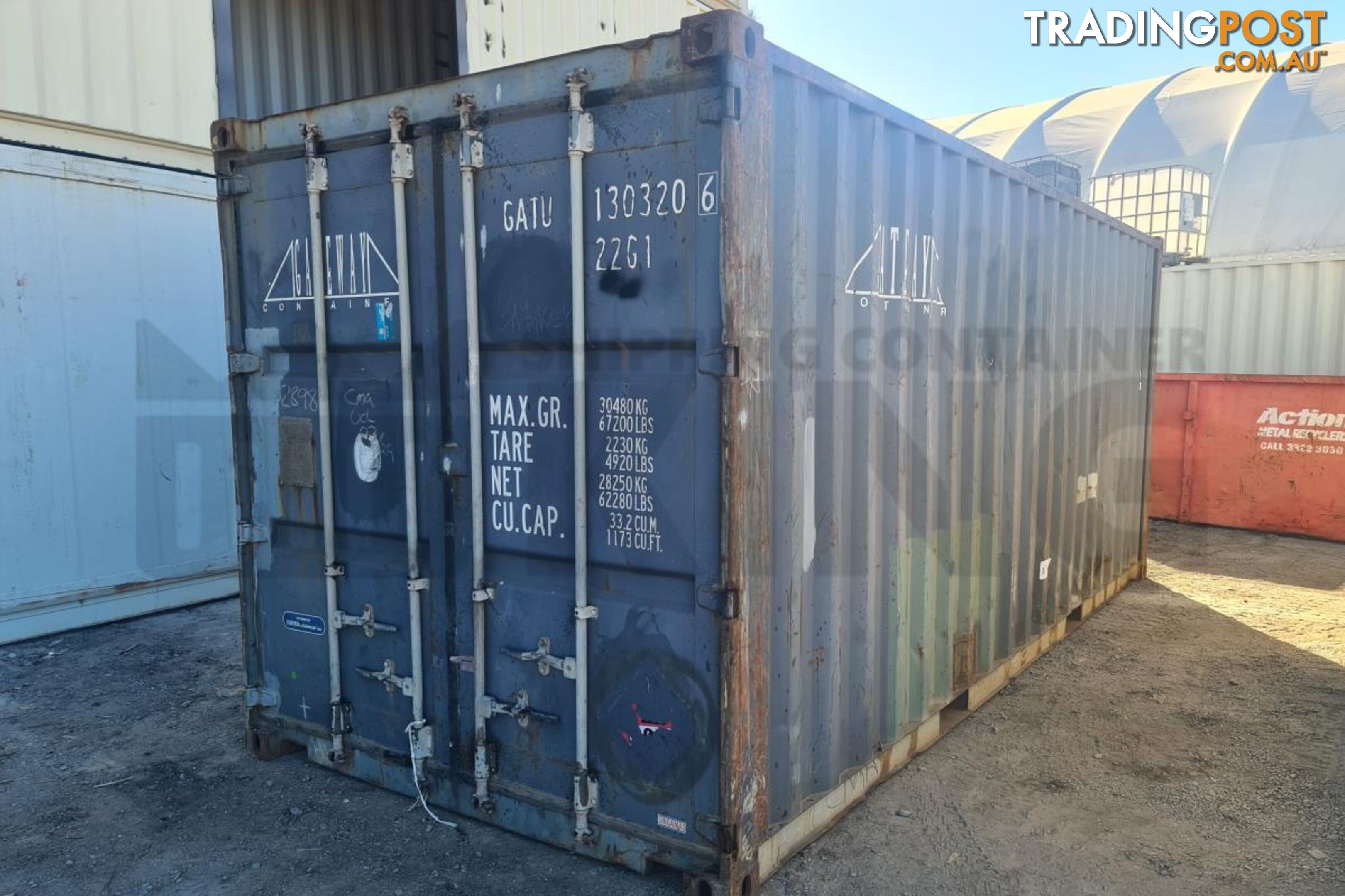 20' STANDARD HEIGHT SHIPPING CONTAINER - in Rockhampton