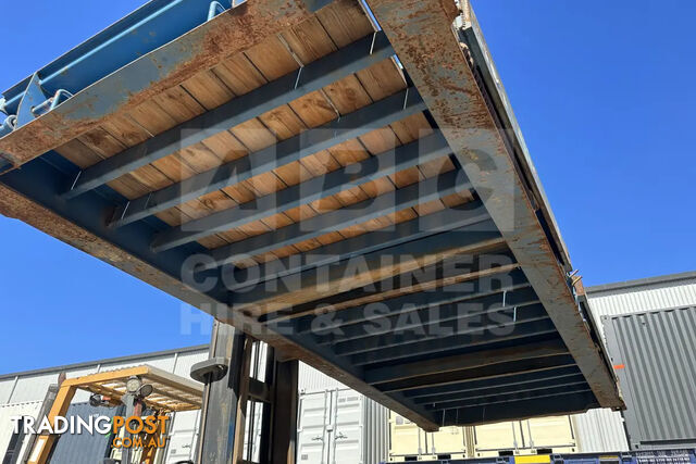 20' FLAT RACK SHIPPING CONTAINER (WITH COLLAPSIBLE ENDS) - photo 2 of 17