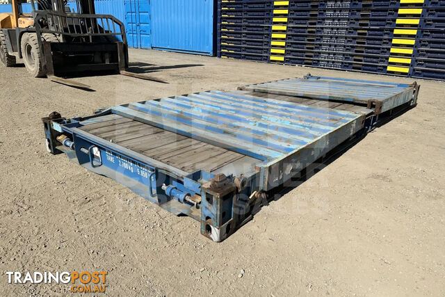 20' FLAT RACK SHIPPING CONTAINER (WITH COLLAPSIBLE ENDS) - photo 4 of 17