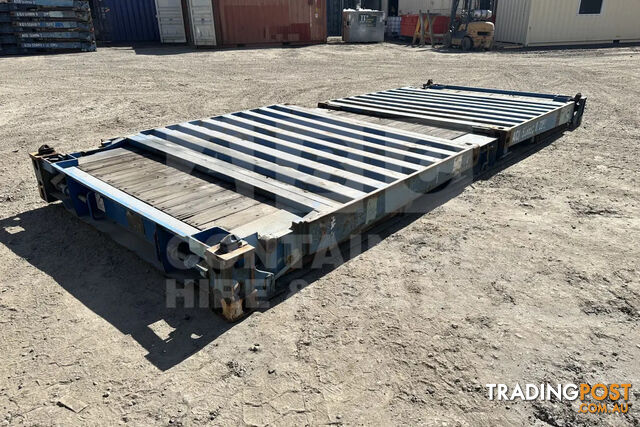 20' FLAT RACK SHIPPING CONTAINER (WITH COLLAPSIBLE ENDS) - photo 3 of 17