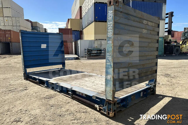 20' FLAT RACK SHIPPING CONTAINER (WITH COLLAPSIBLE ENDS) - photo 5 of 17