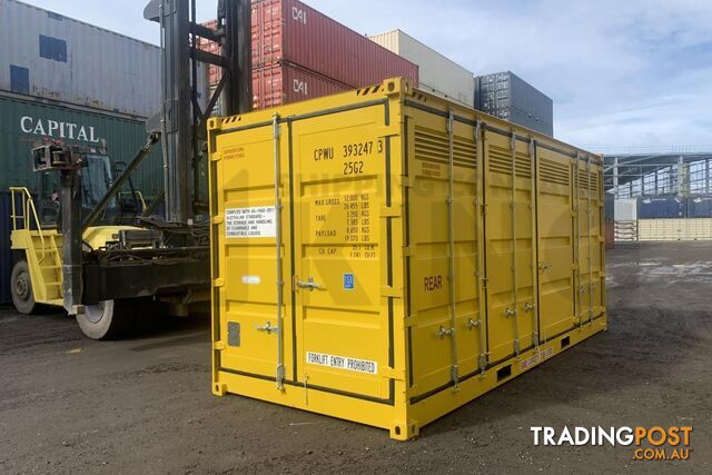 20' HIGH CUBE SIDE OPENING DANGEROUS GOODS SHIPPING CONTAINER - in Brisbane