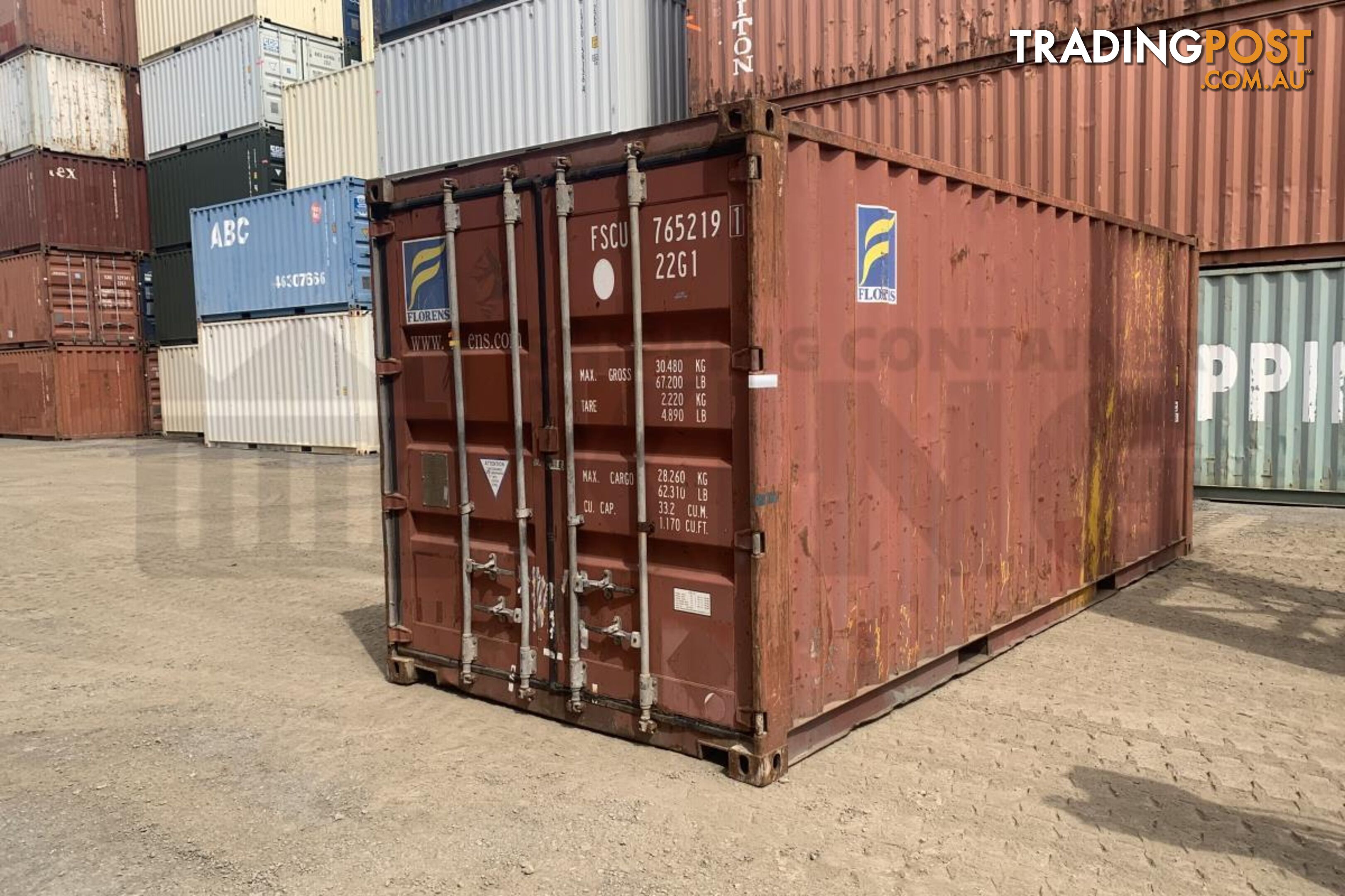 20' STANDARD HEIGHT SHIPPING CONTAINER - in Brisbane