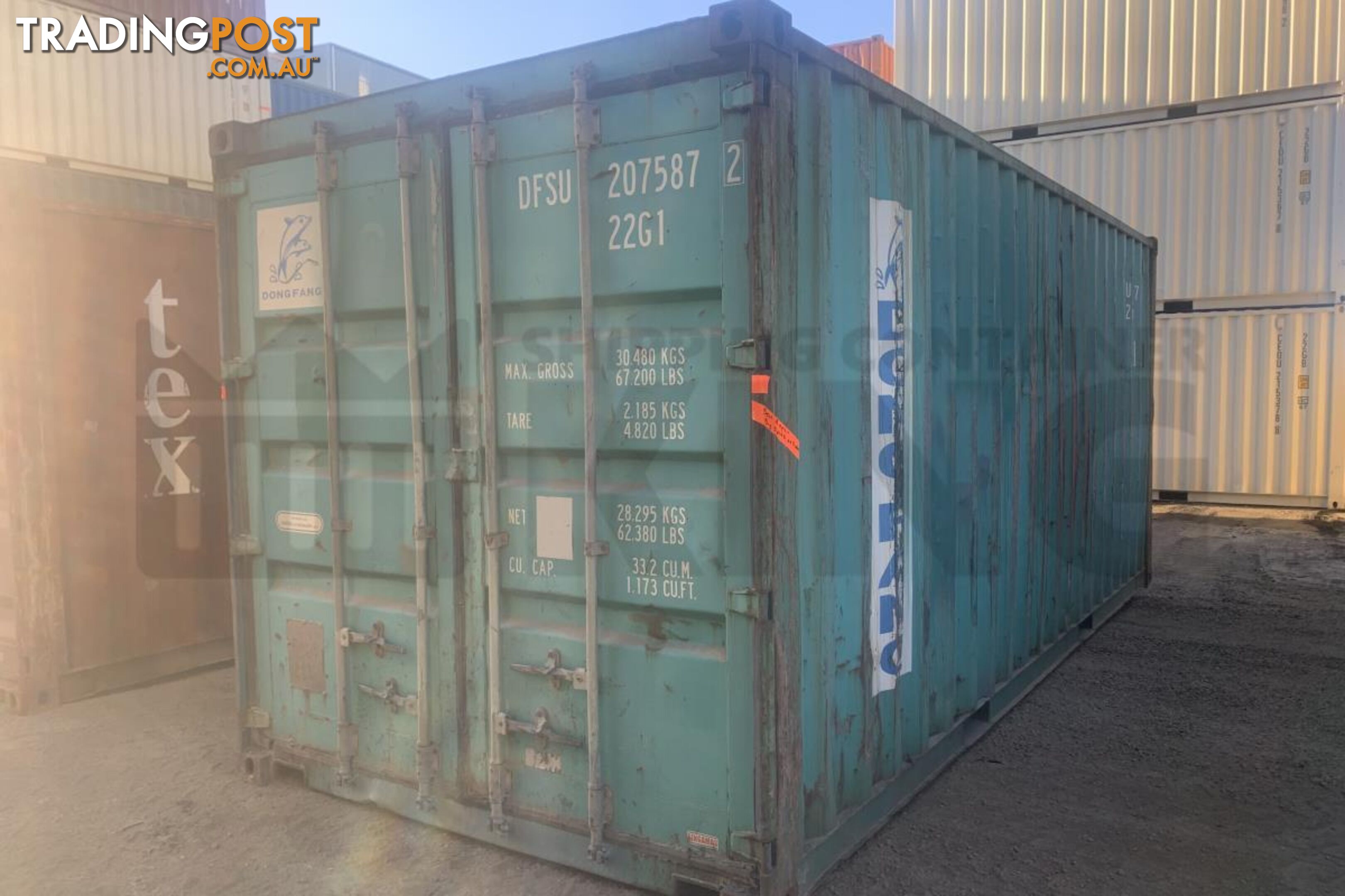 20' STANDARD HEIGHT SHIPPING CONTAINER - in Brisbane