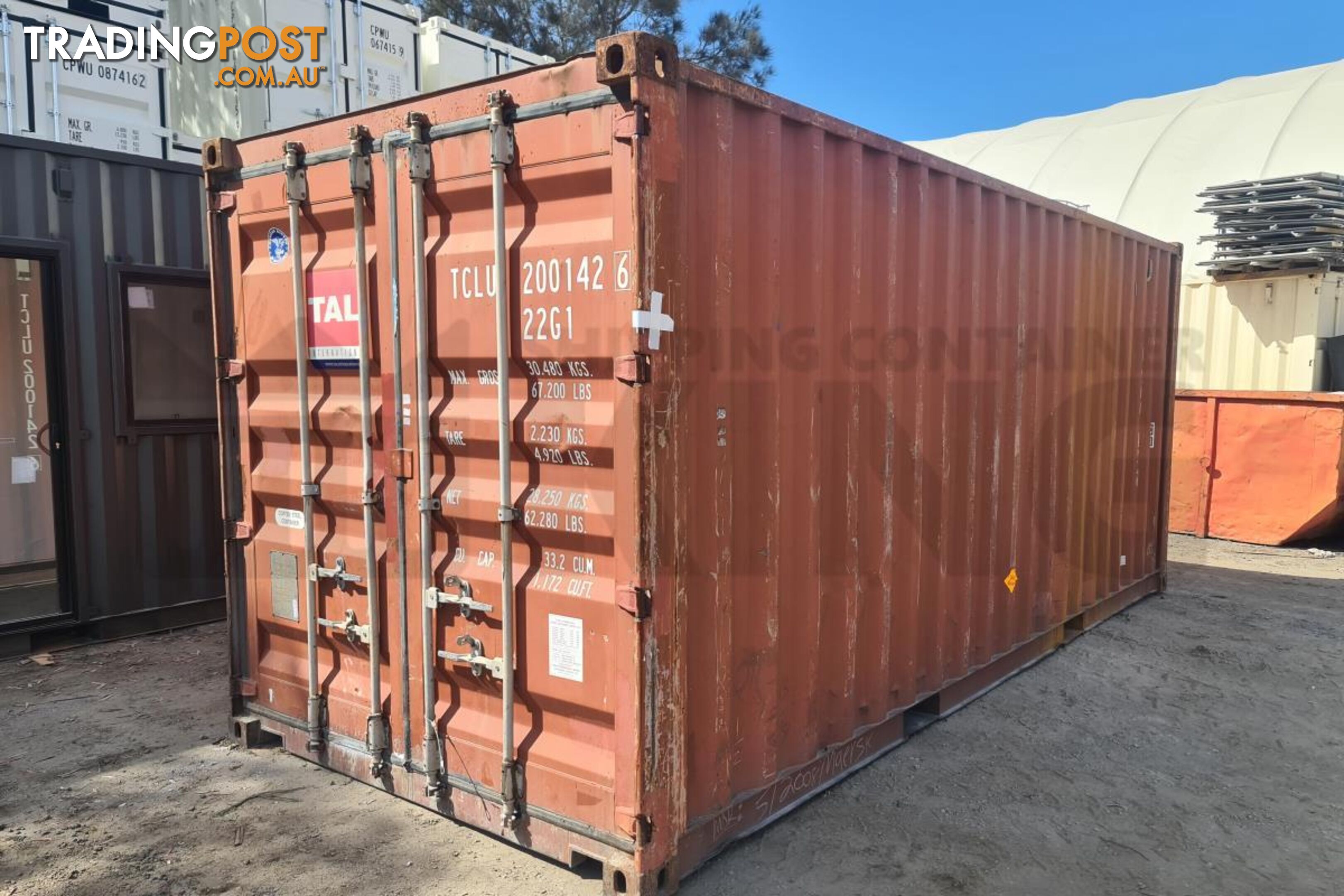 20' STANDARD HEIGHT SHIPPING CONTAINER - in Brisbane