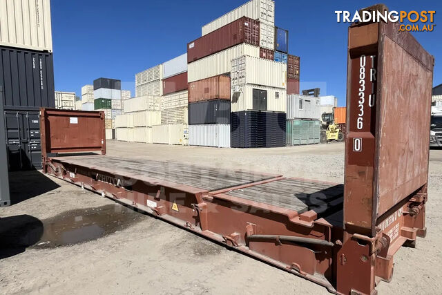 40' FLAT RACK SHIPPING CONTAINER (WITH COLLAPSIBLE ENDS) - photo 1 of 9