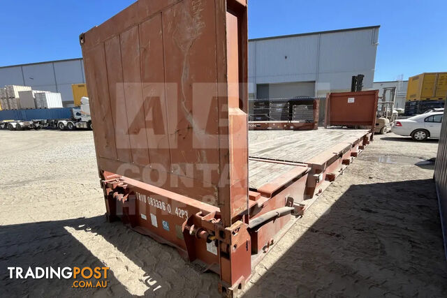 40' FLAT RACK SHIPPING CONTAINER (WITH COLLAPSIBLE ENDS) - photo 3 of 9