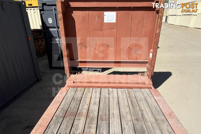 40' FLAT RACK SHIPPING CONTAINER (WITH COLLAPSIBLE ENDS) - photo 4 of 9