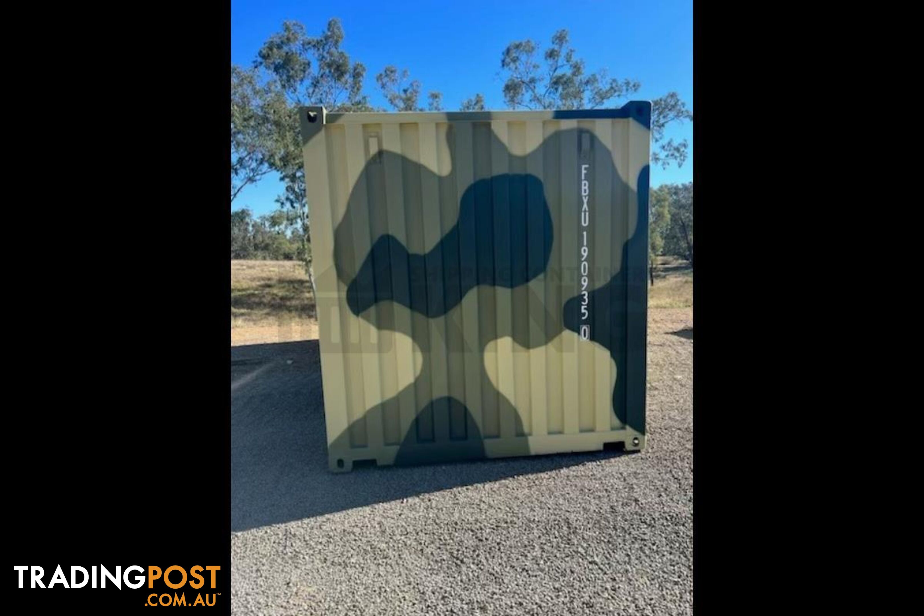 20' STANDARD HEIGHT SHIPPING CONTAINER (CAMOUFLAGE) - in Rockhampton