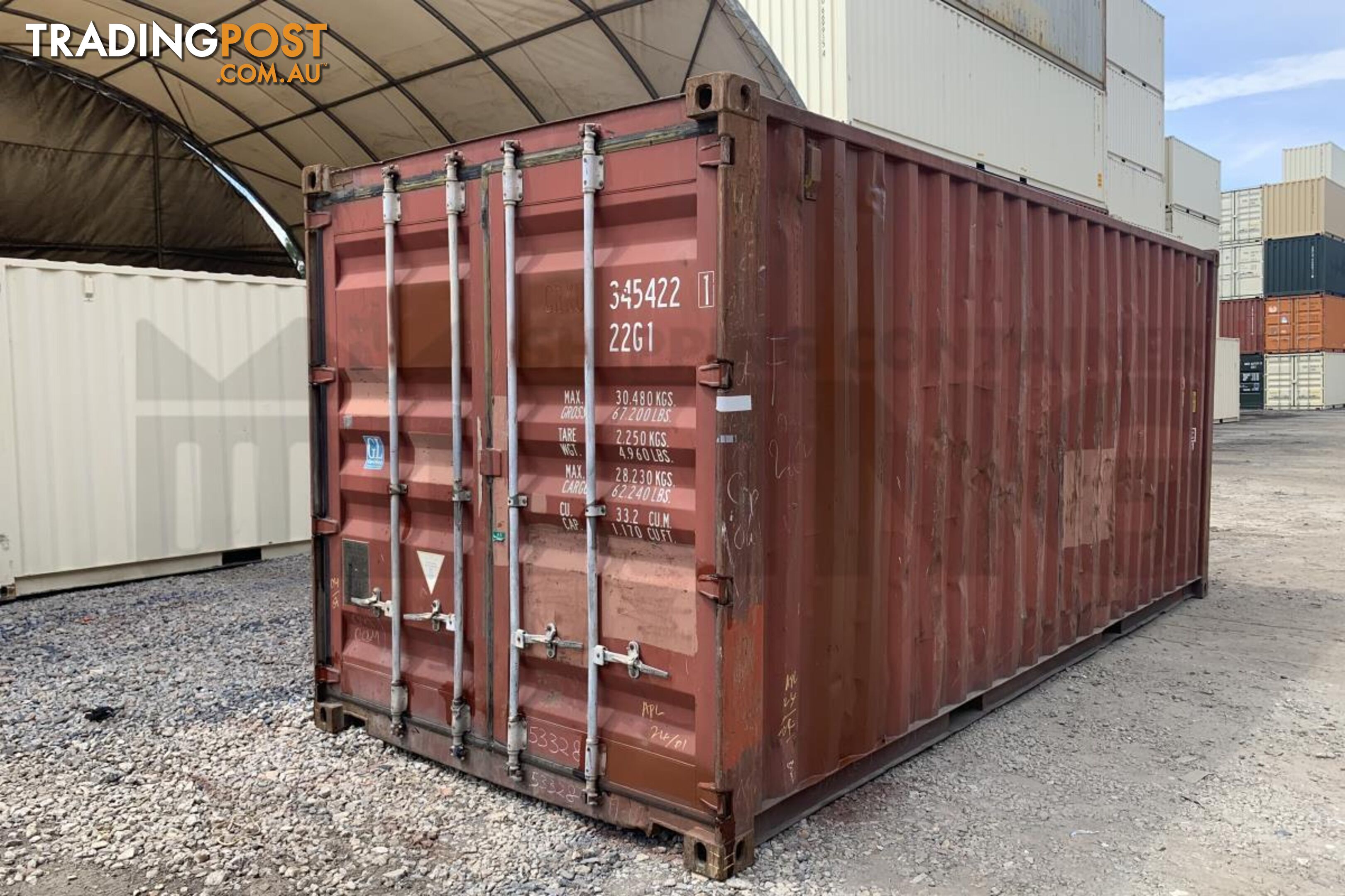 20' STANDARD HEIGHT SHIPPING CONTAINER - in Brisbane