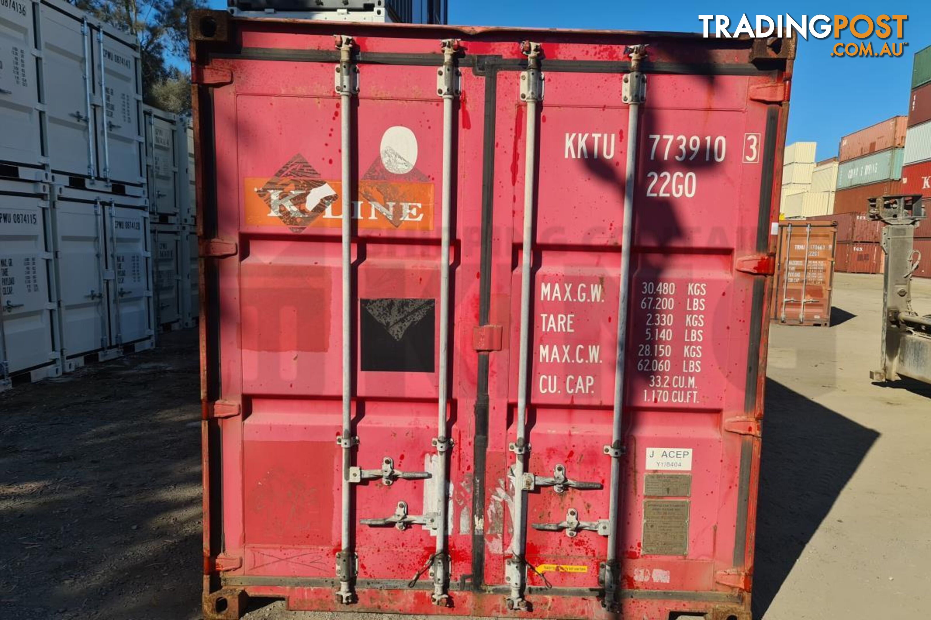 20' STANDARD HEIGHT SHIPPING CONTAINER - in Townsville