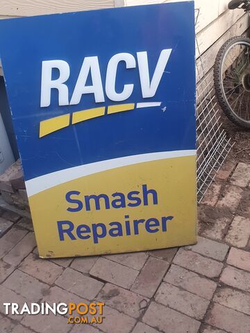 RACV smash sign