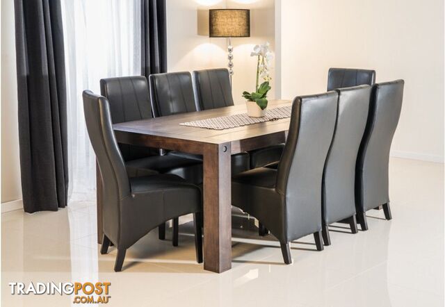 Dark Oak Dining Table - Industrial style - 2100x1000 (Seats 6-8)