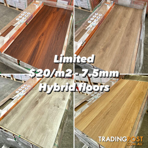 Hybrid Flooring 7.5mm - CLEAR!