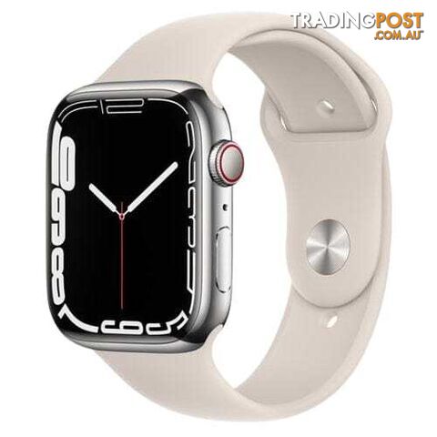Refurbished Apple Watch Series 7, GPS + Cellular 45mm Stainless Steel Case (6 Months limited Seller Warranty)