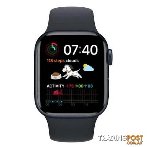 Apple Watch Series 9, MR993 GPS 45mm Midnight Aluminium Case with S/M Sport Band