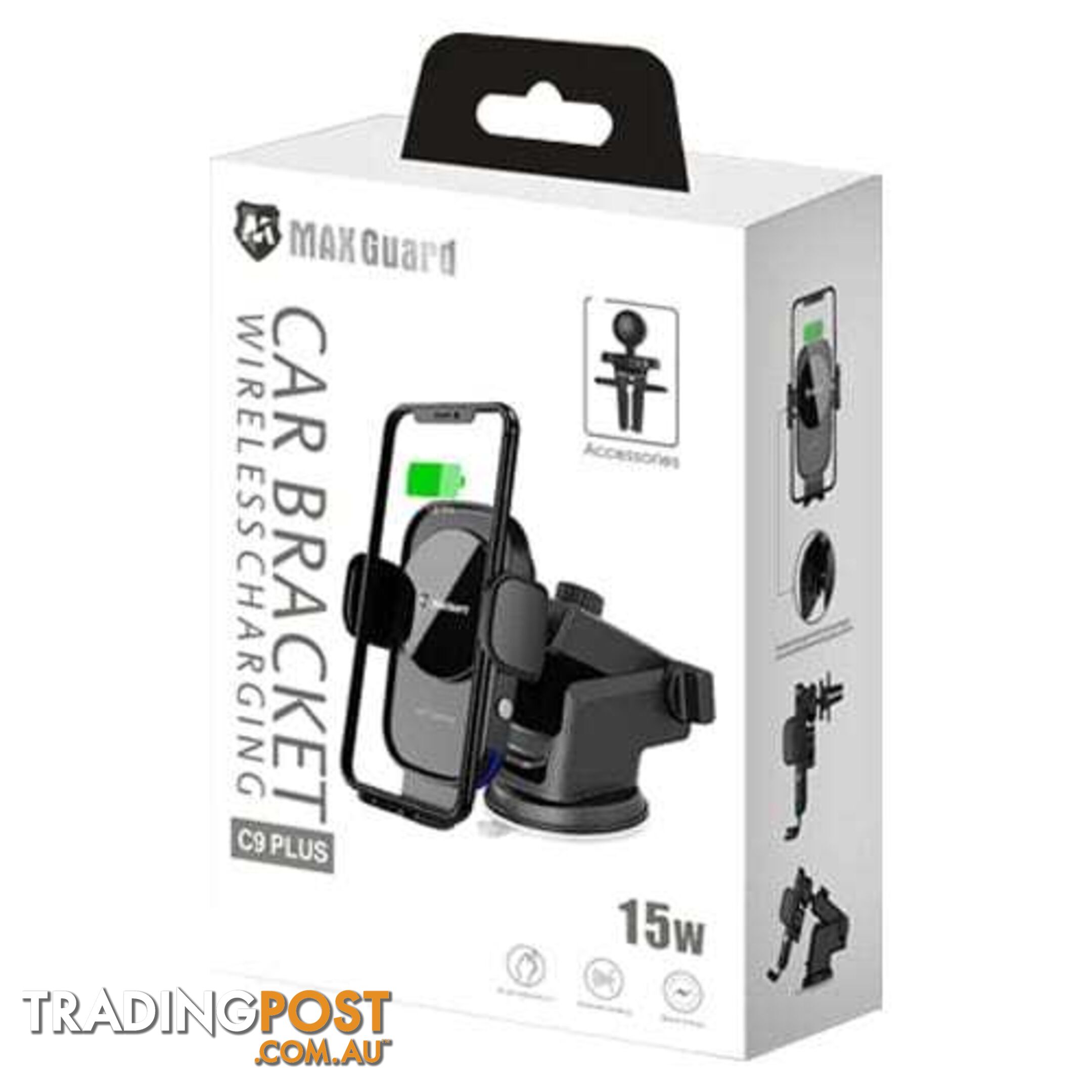 Maxguard 15W Wireless Charger Car Bracket Holder C9 Plus