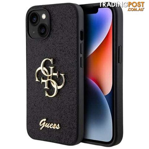 Guess Glitter Script Case for Apple iPhone 15