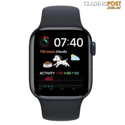 Apple Watch Series 9, GPS 41mm Midnight Aluminium Case with M/L Sport Band