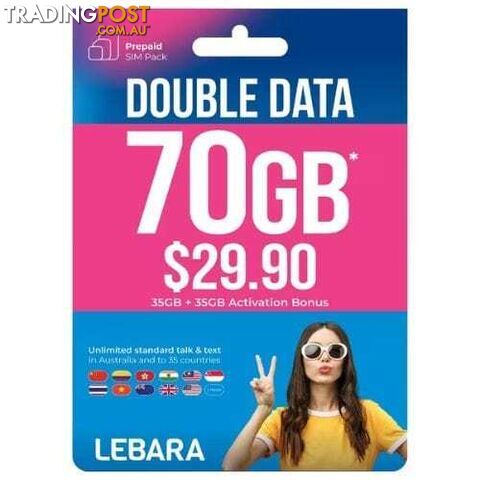 Lebara $29.90 Prepaid SIM