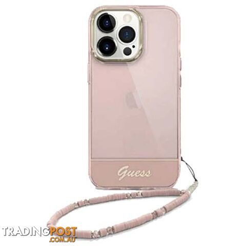 GUESS Double Layer Case with Strap for iPhone 14 Pro Max