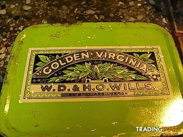 TWO VINTAGE W.D.& H.O.WILLS.GOLDEN VIRGINIA TINS PICKUP CLAYTON - photo 2 of 5
