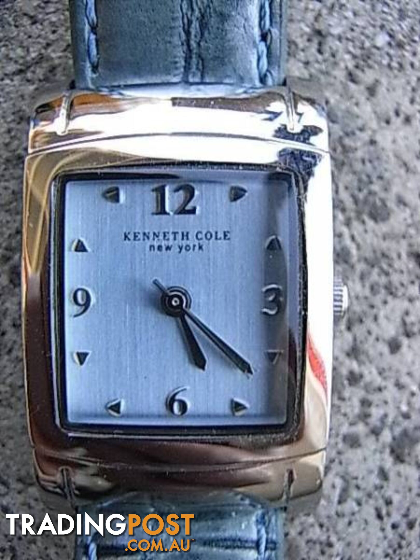 NEW Kenneth Cole New York Tonneau Leather Watch