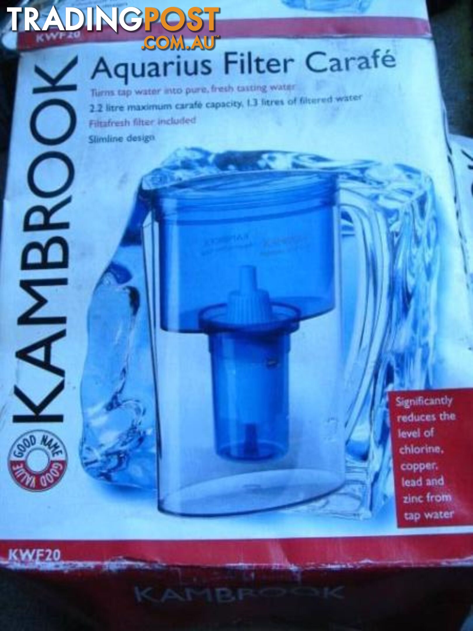 NEW Kambrook Aquarius Filter Water Carafé