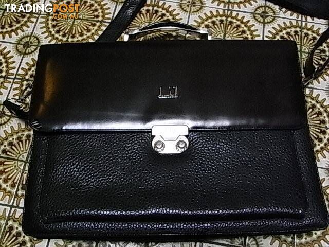dunhill Leather work business leather bag locking