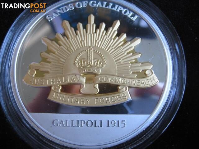 Sands of Gallipoli Set of Two Limited Edition Medallions 2oz silv - photo 5 of 9