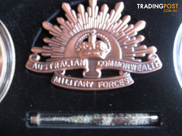 Sands of Gallipoli Set of Two Limited Edition Medallions 2oz silv - photo 4 of 9