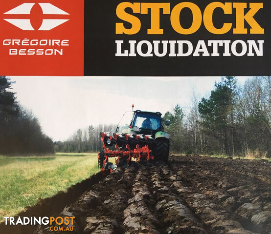Stock Liquidation - Gregoire Besson Ploughs and Celli HD Mulchers